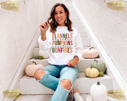Flannels hayrides Pumpkins sweater Apparel