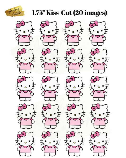 Pink Kitty Kiss-Cut Edible Images