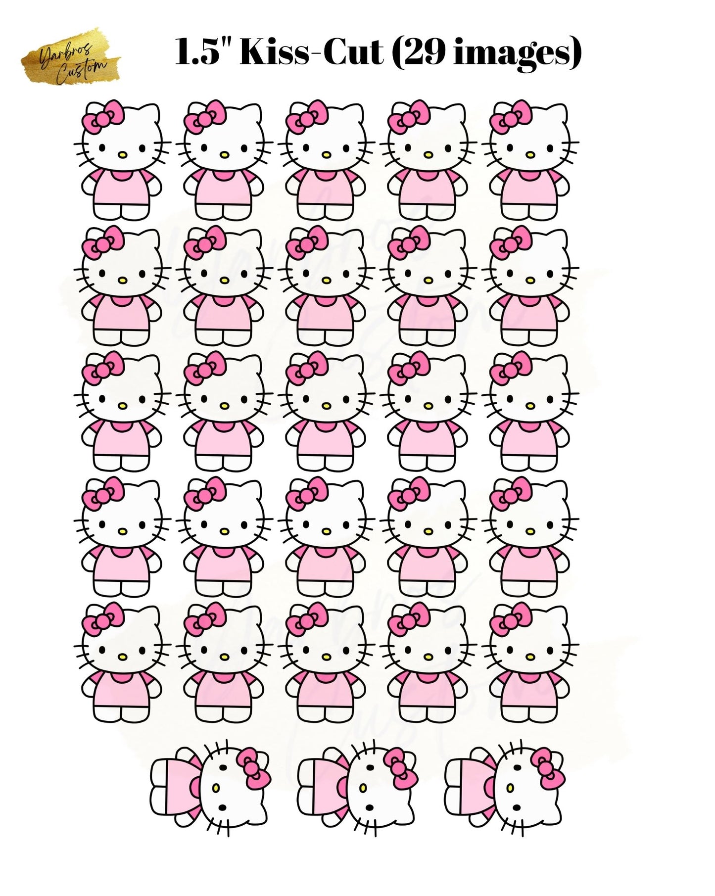 Pink Kitty Kiss-Cut Edible Images