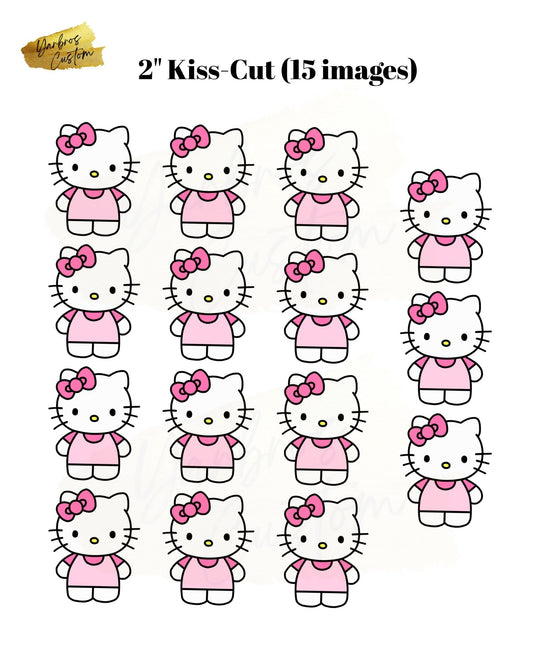 Pink Kitty Kiss-Cut Edible Images
