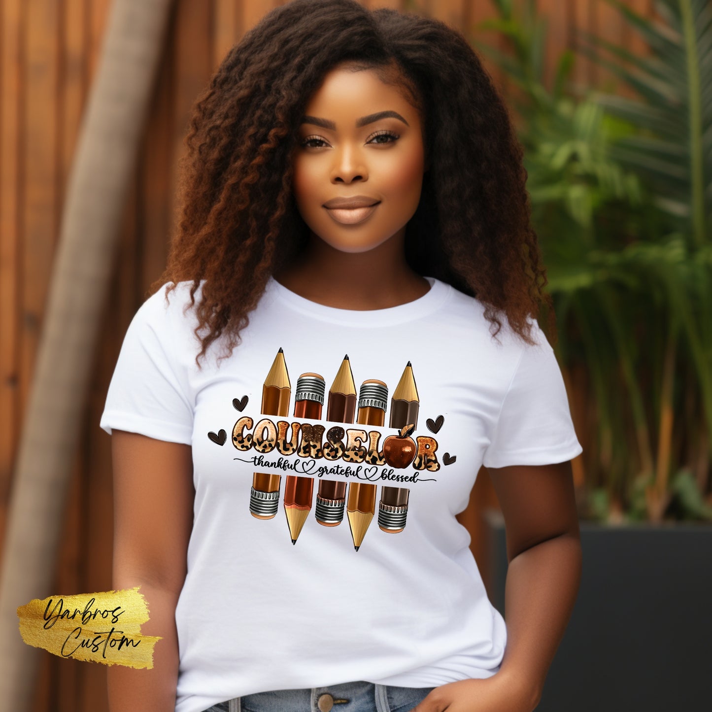 Thankful Grateful Blessed Teacher Tee