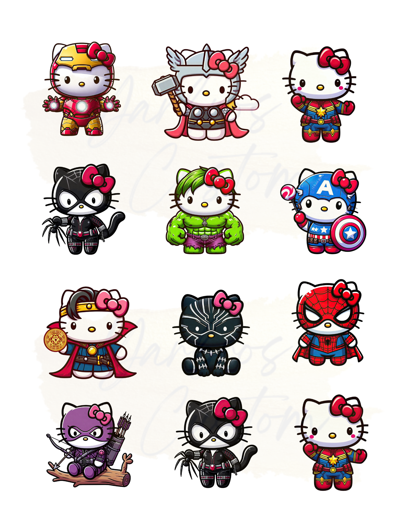 Kitty Super Hero Edible Image