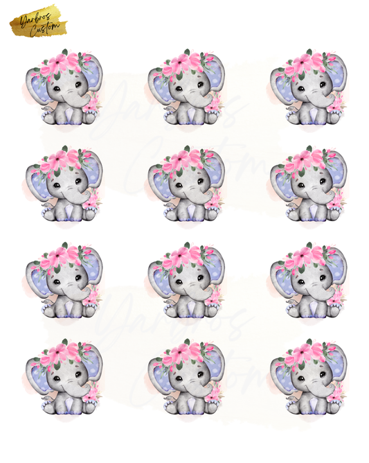 Pink Elephant Edible Image