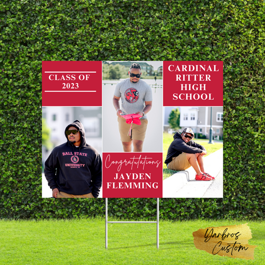 Graduation Yard Sign  Design Canva Template